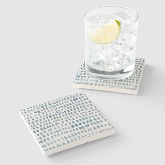 Seaglass Watercolor Marble Stone Untersetzer (Seitenansicht)