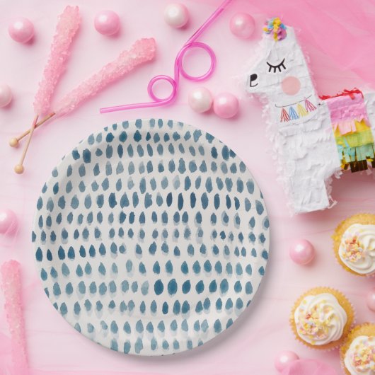 Seaglass Watercolor-Muster Pappteller (Party)