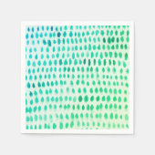 Seaglass Watercolor-Muster Serviette (Vorderseite)