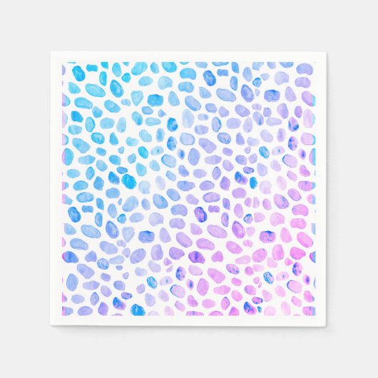 Seaglass Watercolor Painting Beach Serviette (Vorderseite)