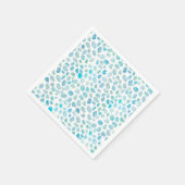 Seaglass Watercolor Painting Beach Serviette (Ecke)