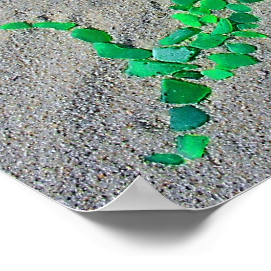 SeaGlassMermaid11x14Wrap Poster (Ecke)