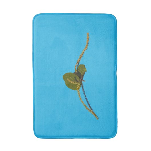 Seagrape Blooms - Lagoon Badematte (Vorderseite Vertikal)