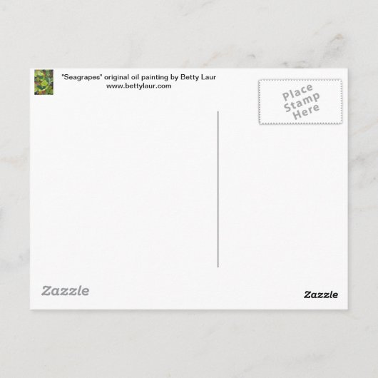 Seagrape Postkarte (Rückseite)