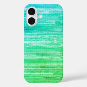 Seagrass Abstrakt Watercolor Ombre Neon iPhone 16 Hülle
