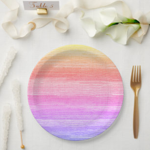 Seagrass Abstrakt Watercolor Ombre Neon Pappteller