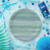 Seagrass Abstrakte Aquarelltextur Pappteller (Party)