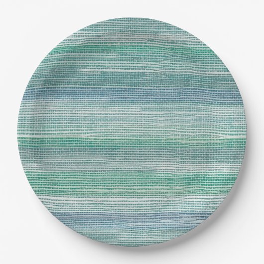 Seagrass Abstrakte Aquarelltextur Pappteller (Vorderseite)