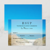 Seagrass Beach Wedding UAWG Response RSVP Karte (Vorne/Hinten)