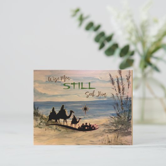 Seagrass Christmas Postcard Postkarte (Stehend Vorderseite)