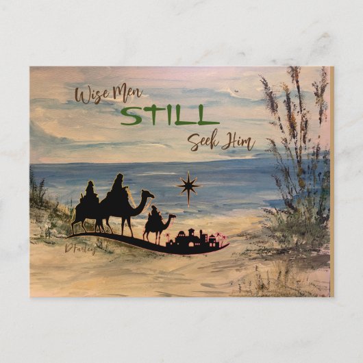 Seagrass Christmas Postcard Postkarte (Vorderseite)