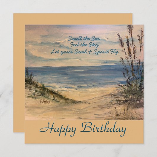 Seagrass Flat  Card Dankeskarte (Vorne/Hinten)