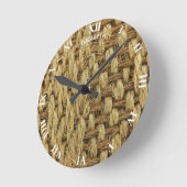 Seagrass-Muster-Imitation Runde Wanduhr (Winkel)