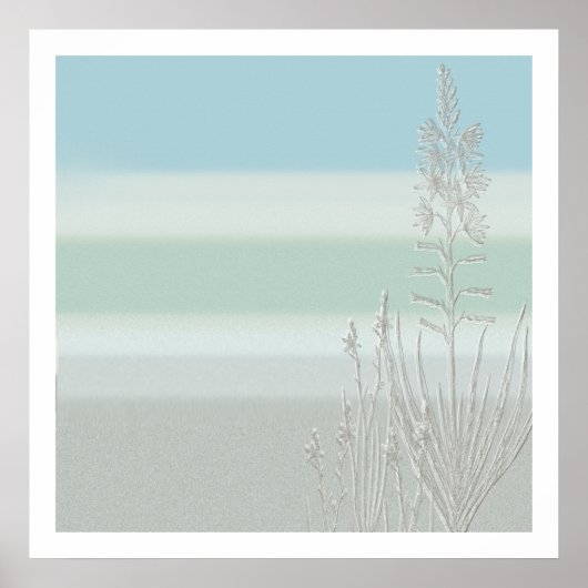 Seagrasse im Nebel Poster (Vorne)