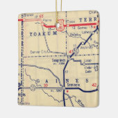 Seagraves TX Vintag Map Keramikornament (Links)