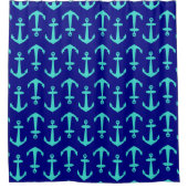 Seagreen Anchor im Design der weißen Küste Duschvorhang (Vorderseite)