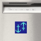 Seagreen Anchor im Design der weißen Küste Magnet (In Situ (Geschirrspüler))