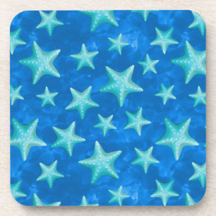 Seagreen Navy Starfish Summer Beach Nautic Getränkeuntersetzer