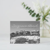 Seagrove Beach - Nordwestflorida Black & White Postkarte (Stehend Vorderseite)