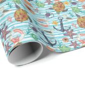 Seagul Starfish Pattern Geschenkpapier (Rolleneckpunkt)