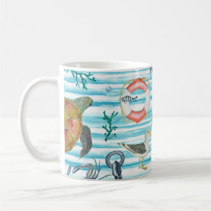 Seagul Starfish Pattern Kaffeetasse