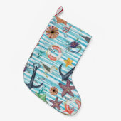 Seagul Starfish Pattern Kleiner Weihnachtsstrumpf (Vorderansicht (hängend))
