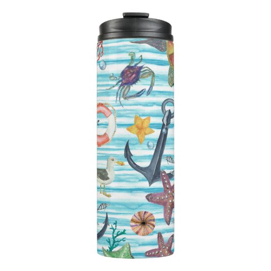Seagul Starfish Pattern Thermosbecher (Vorderseite)