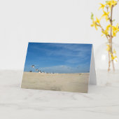 Seagulas on Beach Birthday Card w Bible Verse2 Karte (Gelbe Blume)