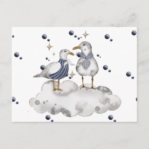 Seagull-Abenteuer-Postkarte Küstenkunst am Meer Postkarte