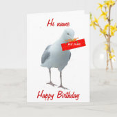 Seagull Air Mail Geburtstag hinzufügen Name Karte (Gelbe Blume)