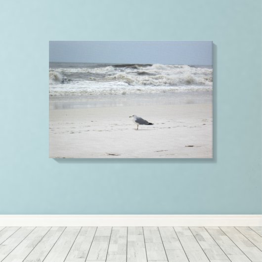 Seagull am Meer auf der Leinwand (Insitu (Holzboden))