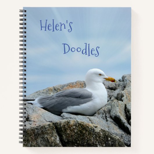 Seagull am Meeresufer Notizblock (Vorderseite)