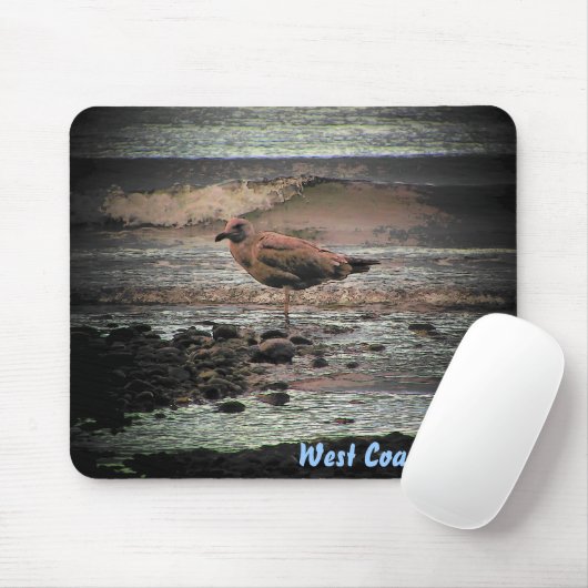 Seagull am Strand der Westküste Mousepad (Mit Mouse)