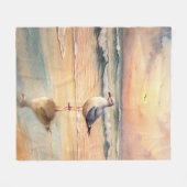 Seagull am Strand Fleecedecke (Vorderseite (Horizontal))