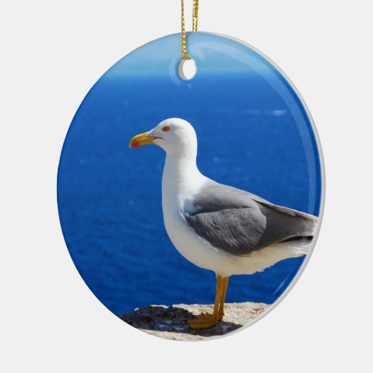 Seagull am Strand Keramik Ornament (Links)