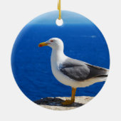 Seagull am Strand Keramik Ornament (Hinten)