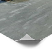 Seagull am Strand mit Algen Poster (Ecke)