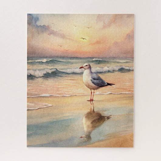 Seagull am Strand Puzzle (Vertikal)
