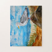 Seagull am Strand Puzzle (Vertikal)