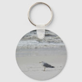 Seagull am Strand Schlüsselanhänger (Vorderseite)