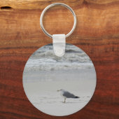 Seagull am Strand Schlüsselanhänger (Vorderseite)