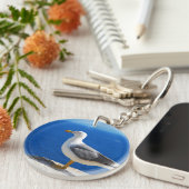 Seagull am Strand Schlüsselanhänger (Vorderseite rechts)