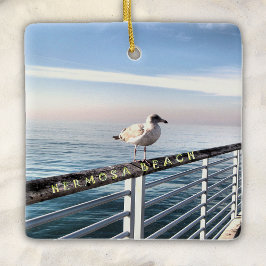 Seagull am Strand von Hermosa Keramikornament