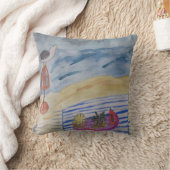 Seagull am Strandpolster Kissen (Decke)