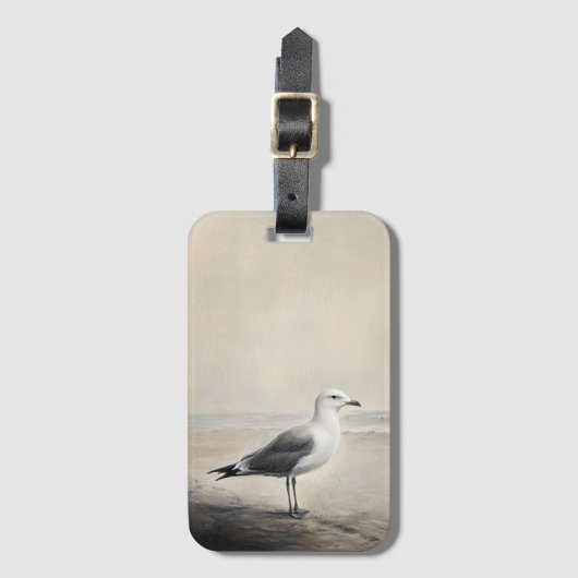 Seagull am Ufer Gepäckanhänger (Vorderseite Vertikal)