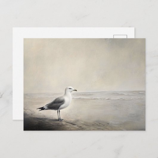 Seagull am Ufer Postkarte (Vorne/Hinten)