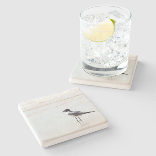 Seagull am Untersetzer Beach Kalkstein (Seitenansicht)