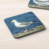 Seagull an der Bucht Getränkeuntersetzer (Linke Seite)