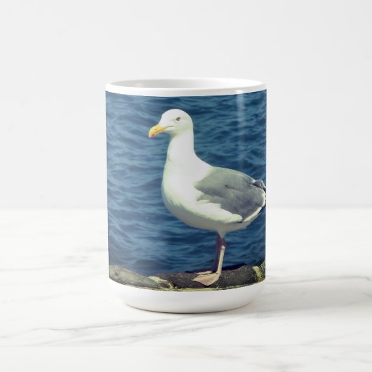 Seagull an der Bucht Kaffeetasse (Mittel)