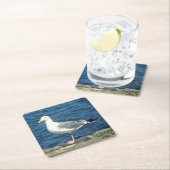 Seagull an der Bucht Rechteckiger Pappuntersetzer (Vor Ort)